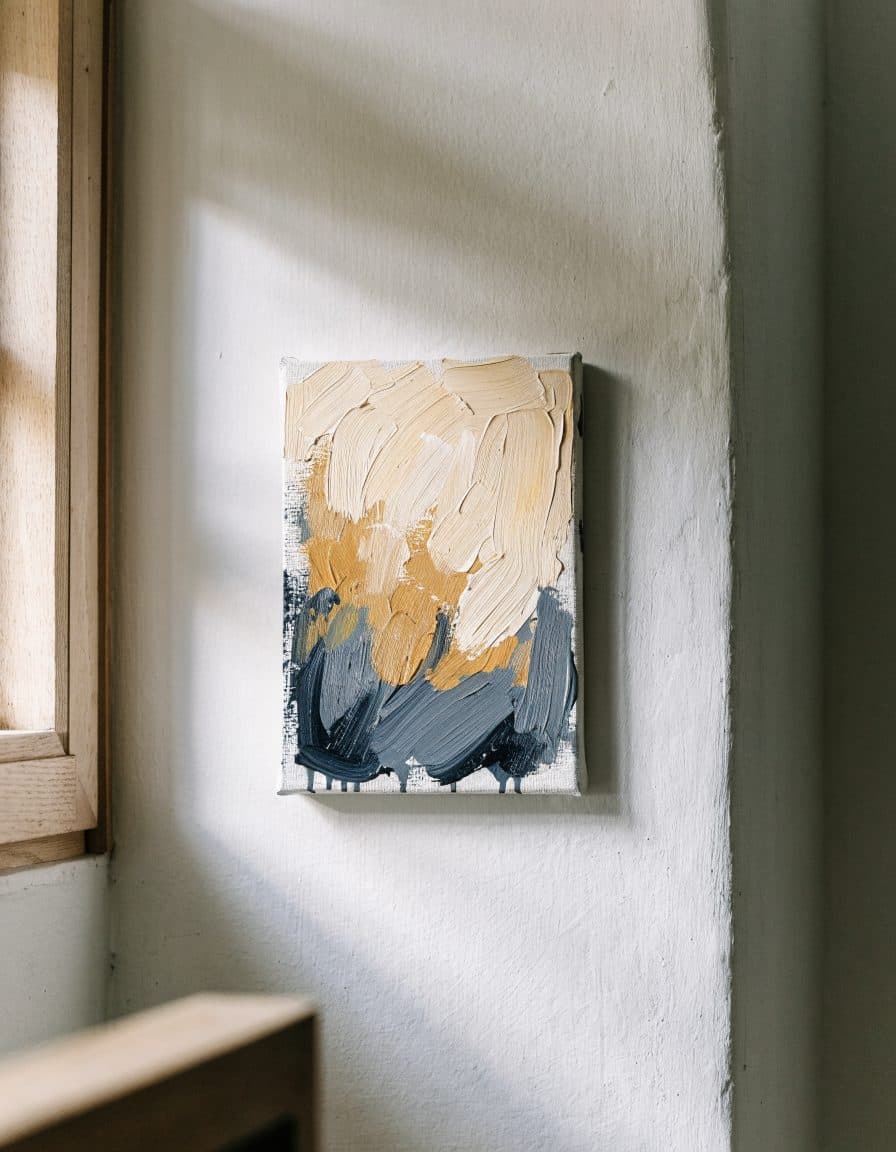 Ochre study, oil on panel