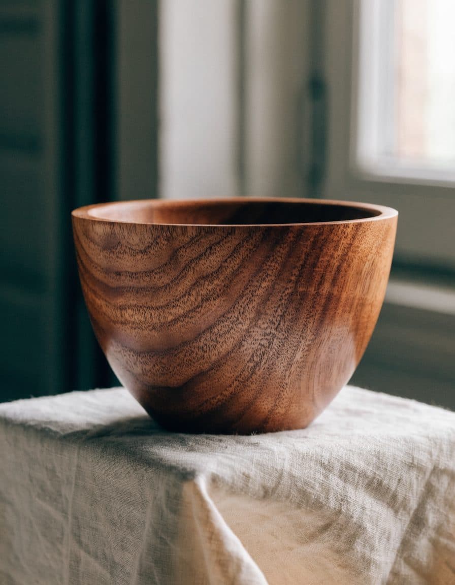 Turned cherry bowl