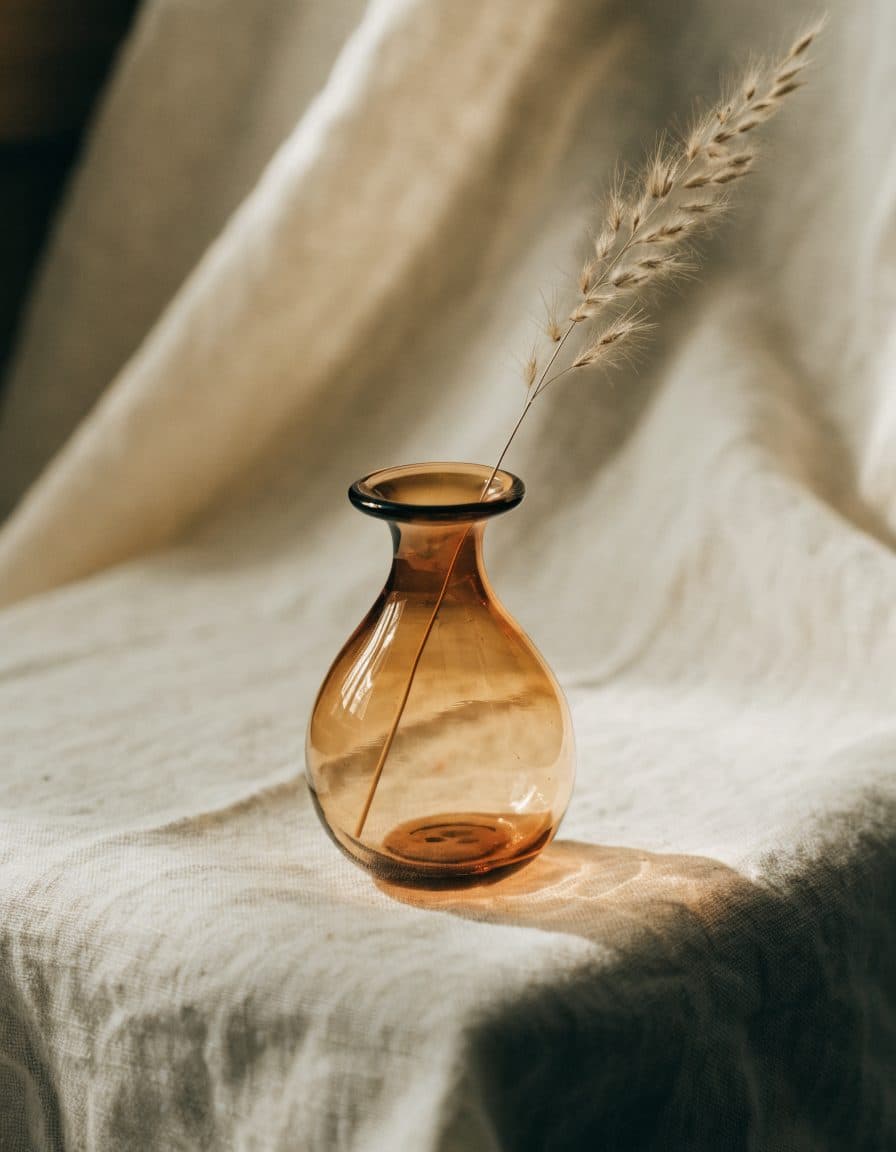Amber bud vase