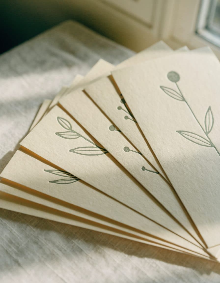 Botanical cards, set of 8